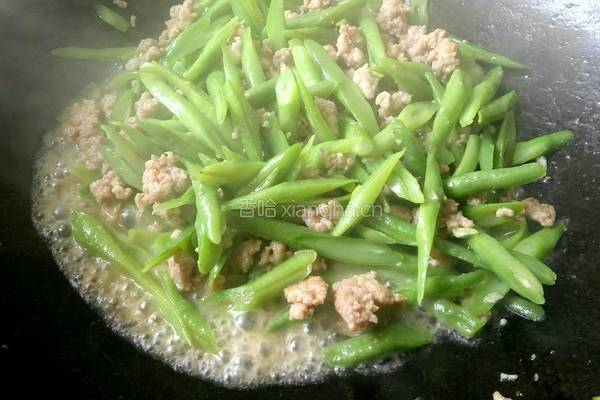 肉末炒四季豆的做法图解8