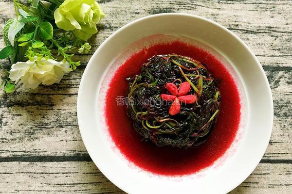 蒜粒炒红苋菜的做法图解8