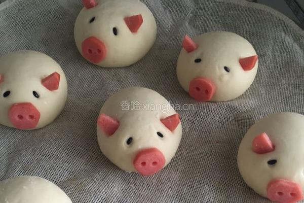 小猪香肠馒头（一次发酵法）的做法图解11