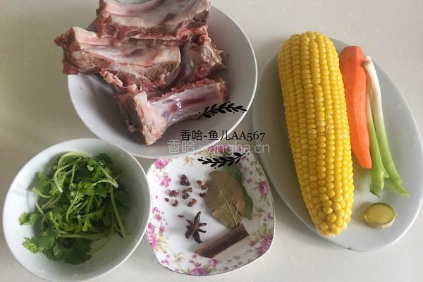 胡萝卜玉米排骨汤的做法图解1