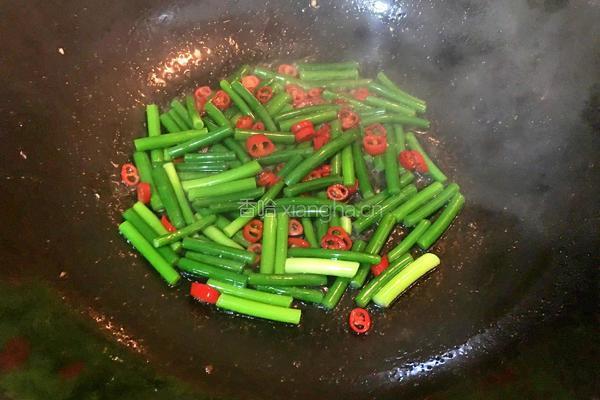 蒜苗炒肉的做法图解4