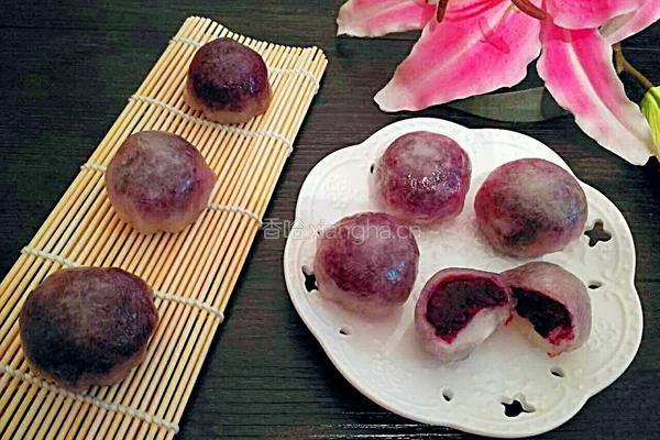 水晶紫薯豆沙包的做法图解21