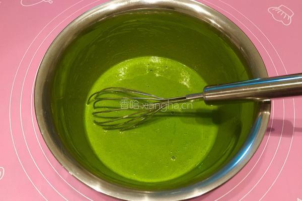 菠菜汁戚风蛋糕（八寸）的做法图解10