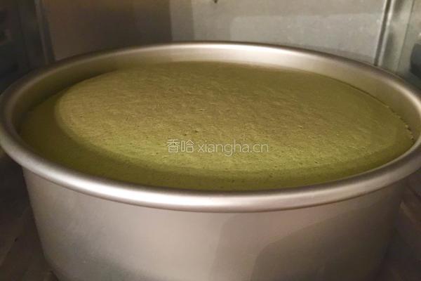 菠菜汁戚风蛋糕（八寸）的做法图解19