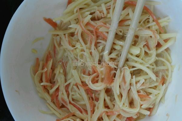 土豆丝鸡蛋饼的做法图解4