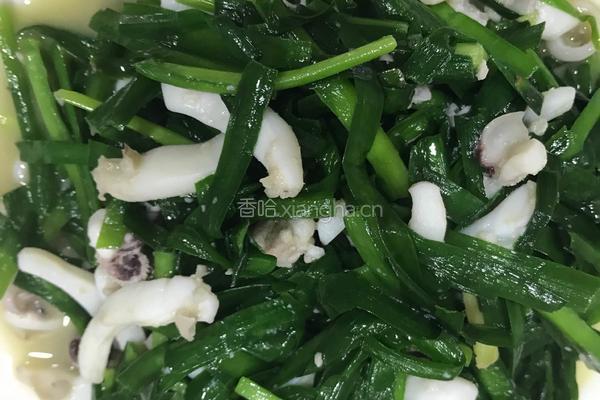 韭菜墨斗鱼的做法图解5