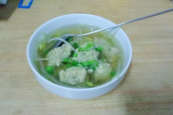 肉丸豆芽汤的做法图解3
