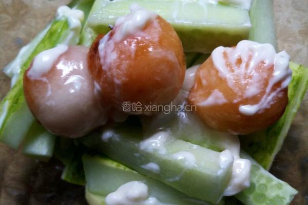 水果沙拉（枇杷黄瓜）的做法图解3