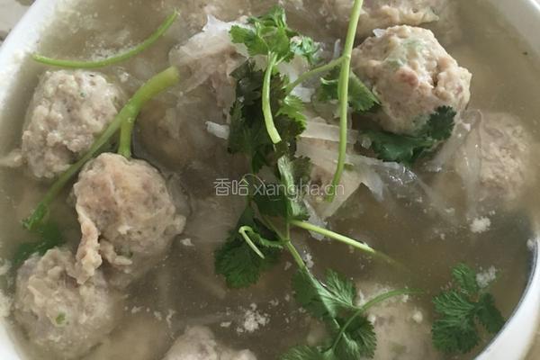 萝卜丝丸子汤的做法图解4