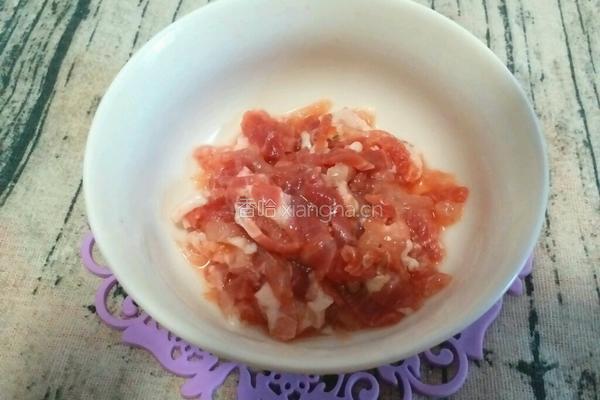 茼蒿炒肉的做法图解3