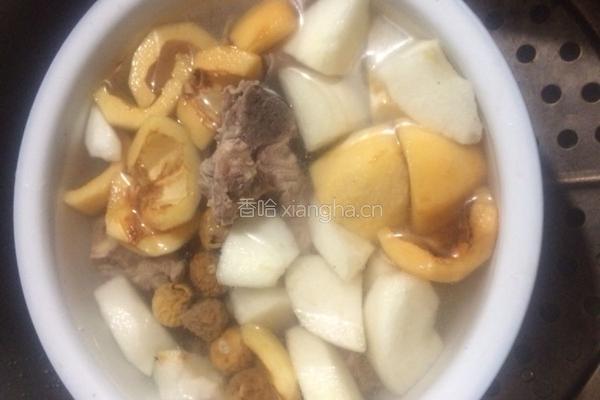 双果雪梨清肺汤的做法图解7