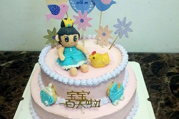 翻糖装饰淡奶油双层蛋糕的做法图解12