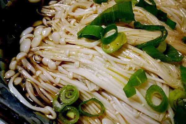 白灼金针菇的做法图解8