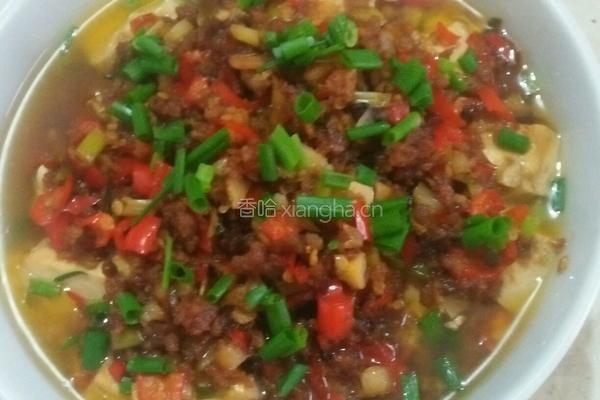 肉沬蒸豆腐的做法图解5