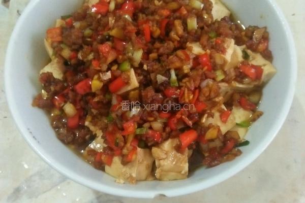 肉沬蒸豆腐的做法图解4