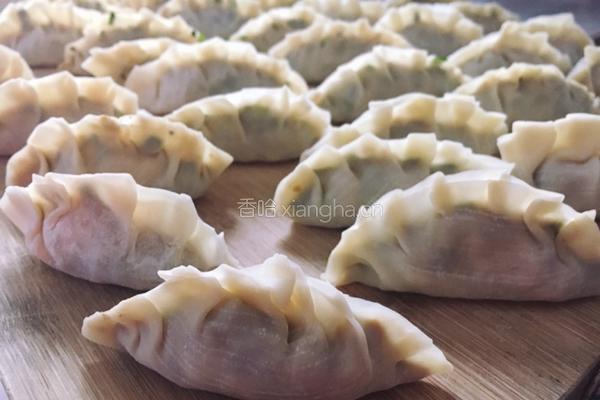 韭菜鸡蛋香菇豆干素饺的做法图解11