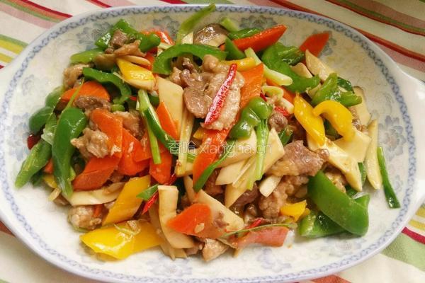 彩椒炒肉片的做法图解12