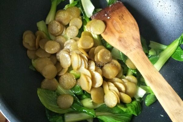 豆饼炒青菜的做法图解9