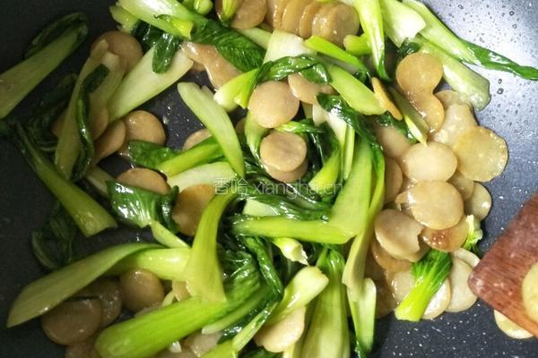 豆饼炒青菜的做法图解10