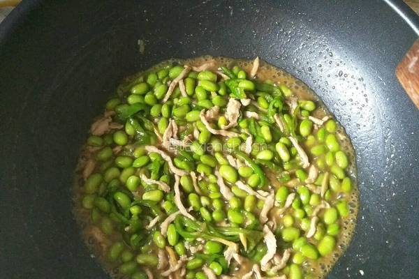 毛豆炒肉丝的做法图解11
