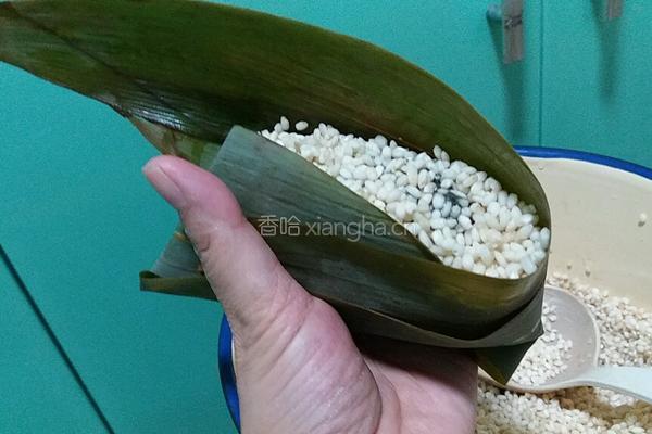 豆沙芝麻粽子的做法图解8