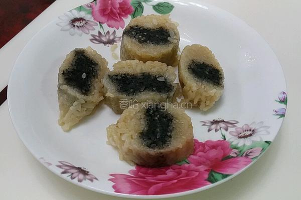 豆沙芝麻粽子的做法图解13
