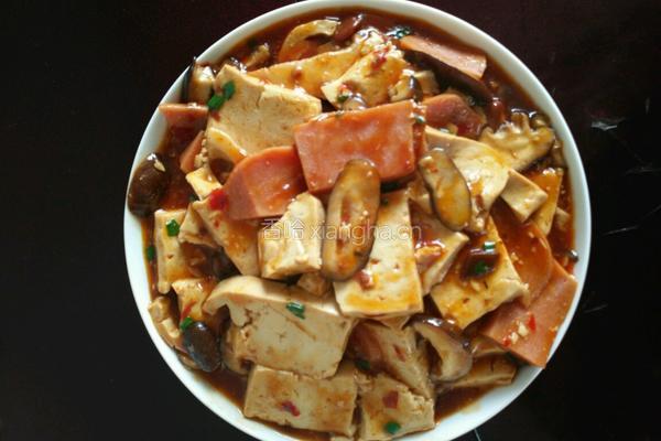 香菇火腿炖豆腐的做法图解10