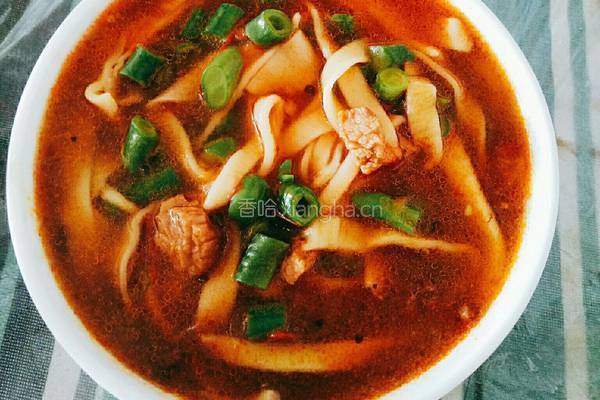 酸辣豆角肉丝面