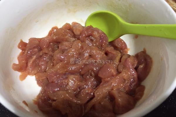 香菜瘦肉粥的做法图解4