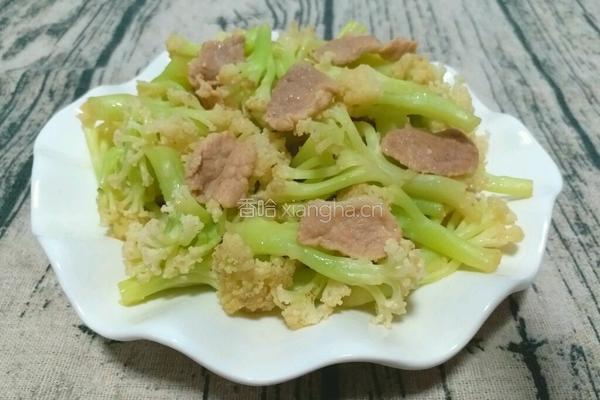 菜花炒肉的做法图解7