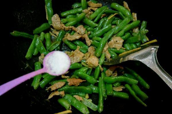 四季豆炒肉的做法图解6