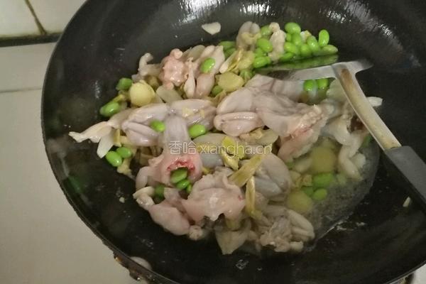 青毛豆炒田鸡的做法图解10