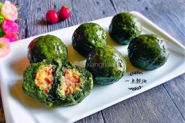 培根土豆泥青团的做法图解12