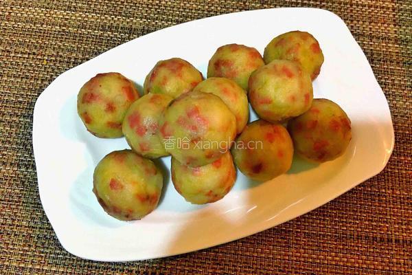 培根土豆泥青团的做法图解7