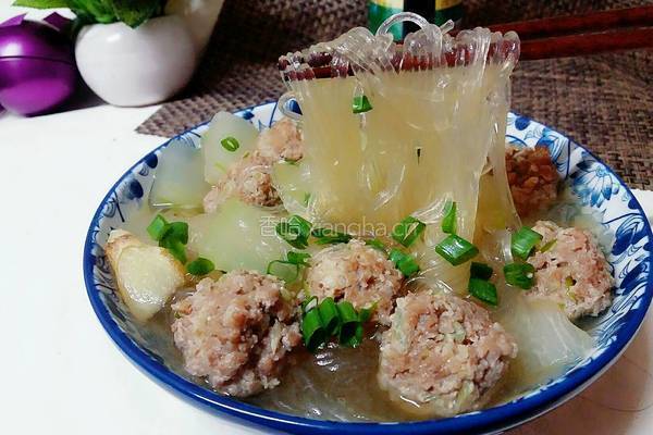 冬瓜粉丝丸子汤的做法图解8