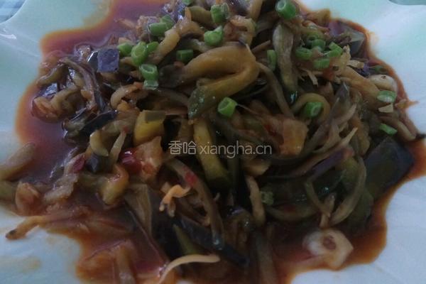 老屋私房菜 小鱼炒茄丝的做法图解6
