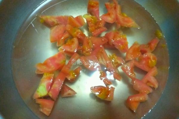 西红柿小白菜疙瘩汤的做法图解5