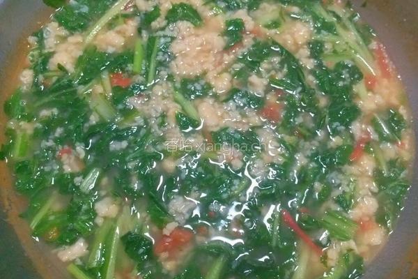 西红柿小白菜疙瘩汤的做法图解8