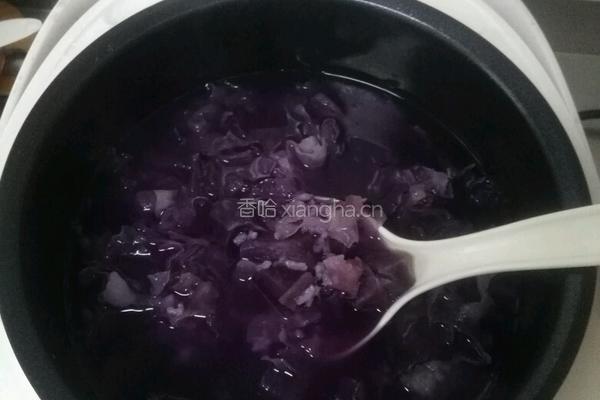 紫薯银耳粥的做法图解7