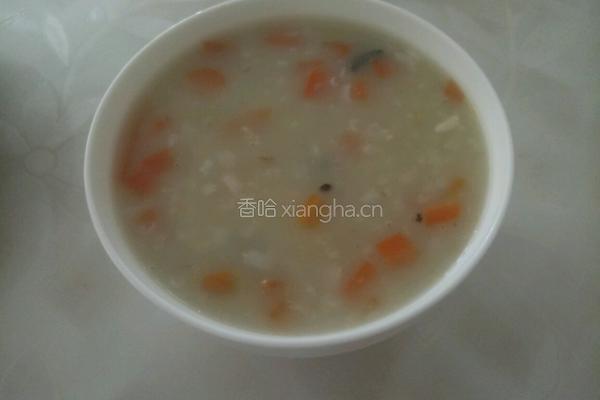 高汤海参胡萝卜粥的做法图解4