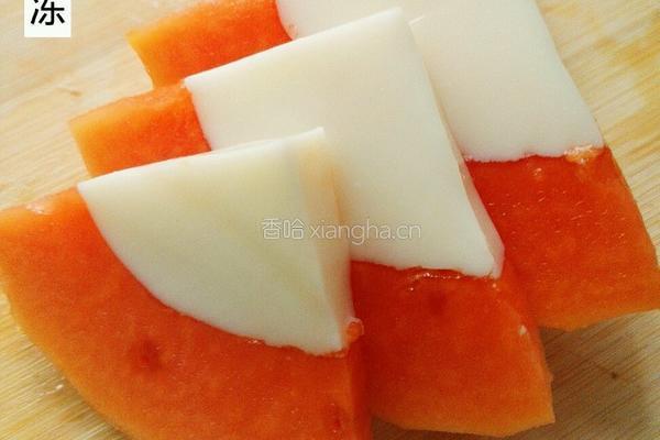 木瓜牛奶冻的做法图解4