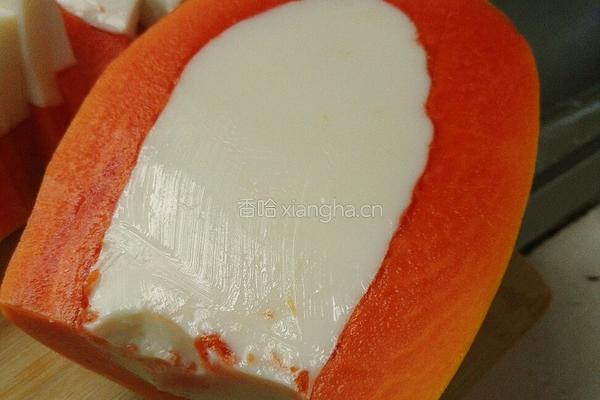 木瓜牛奶冻的做法图解1