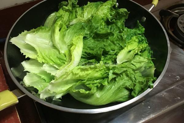 家常炒生菜的做法图解3