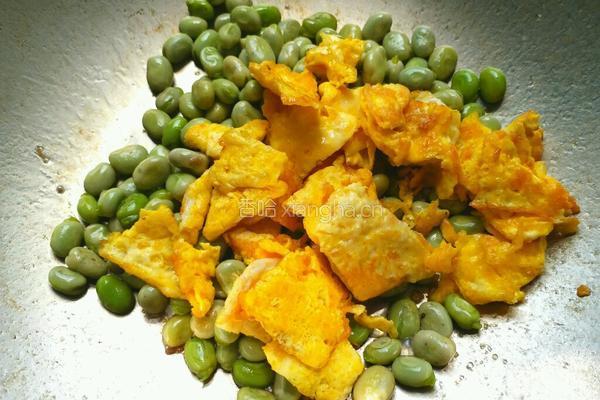 蚕豆炒鸡蛋的做法图解8