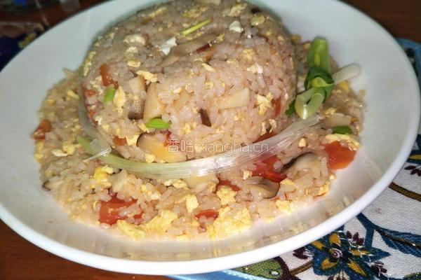香菇蛋炒饭的做法图解15