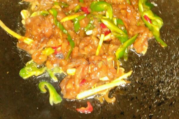 香芹豆泡肉丝的做法图解4