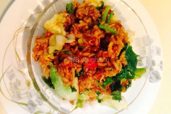 酱油炒饭的做法图解4