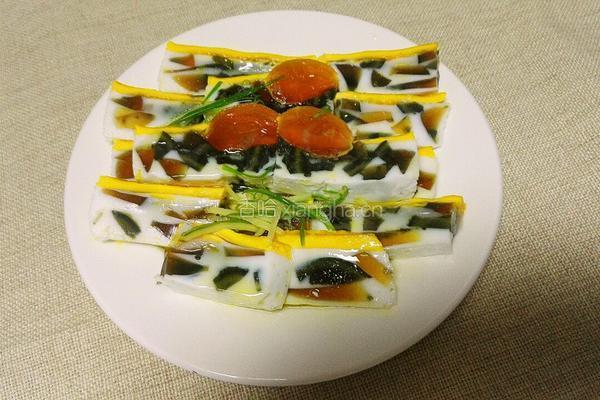 三色蒸蛋块的做法图解11