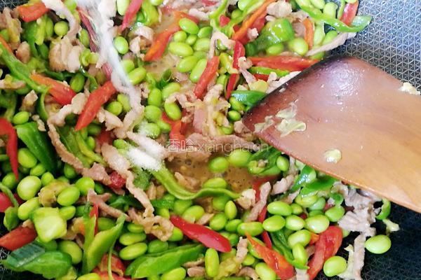 毛豆米炒肉丝的做法图解7