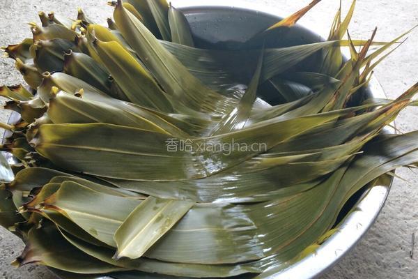 红豆黑米肉粽的做法图解3